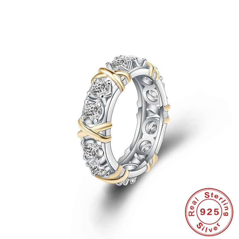 zQha925SterlingSilverRingsGoldSeparationInlaidZirconRingsForWomenGlamourJewelryEngageme