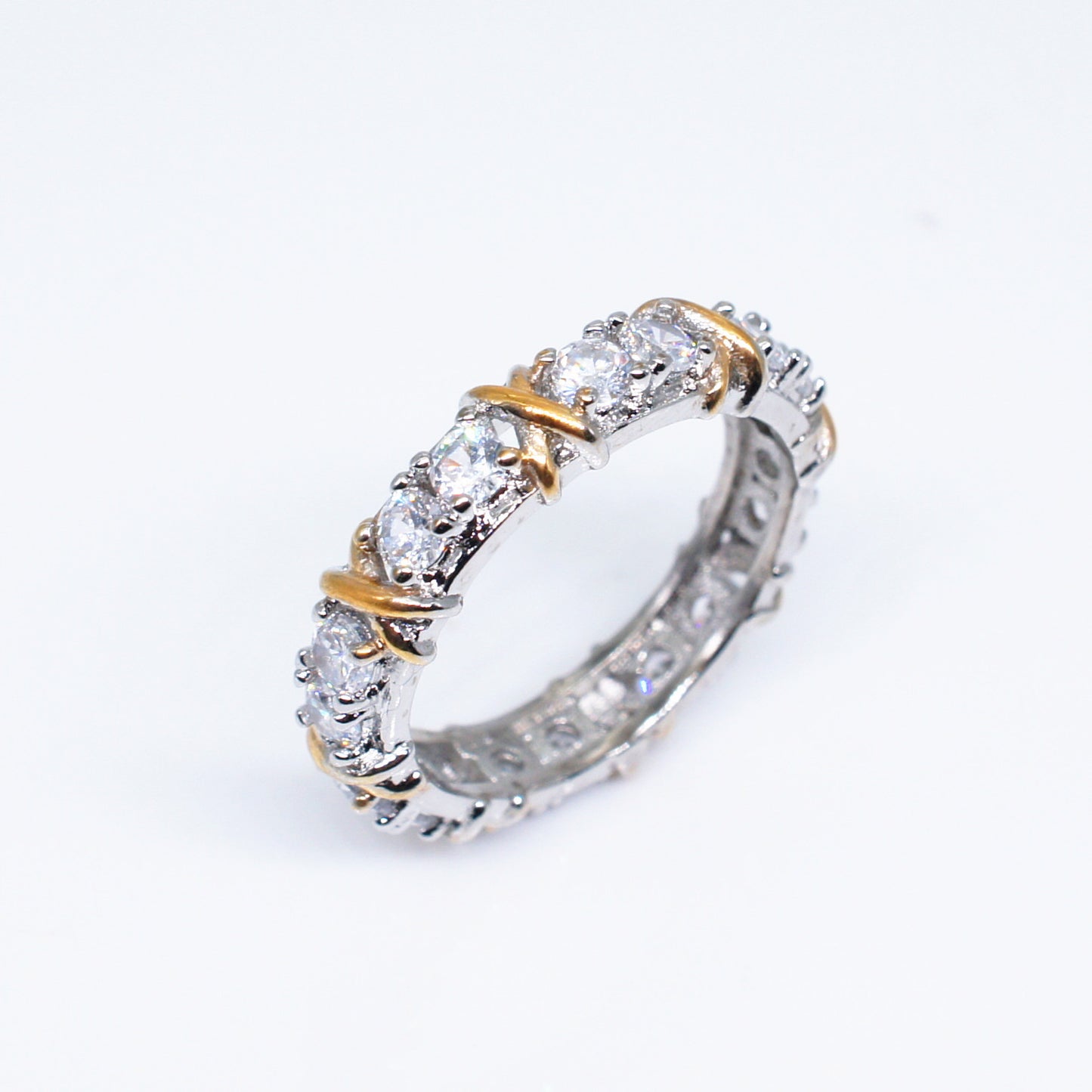 G0PI925SterlingSilverRingsGoldSeparationInlaidZirconRingsForWomenGlamourJewelryEngageme