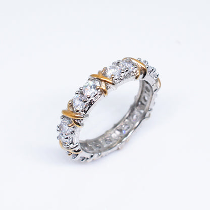 G0PI925SterlingSilverRingsGoldSeparationInlaidZirconRingsForWomenGlamourJewelryEngageme