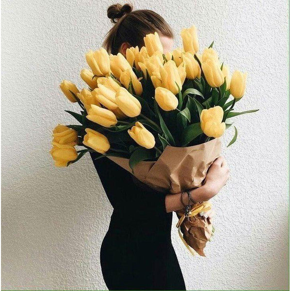 Eternal Elegance - Silky Soft 12 Real Touch Tulip Bouquet, Perfect for Home Decoration, Ideal for Home or Office Decor