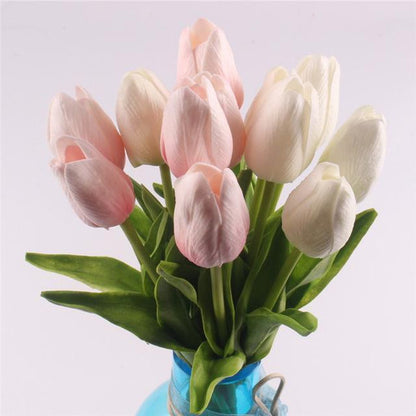 Eternal Elegance - Silky Soft 12 Real Touch Tulip Bouquet, Perfect for Home Decoration, Ideal for Home or Office Decor12