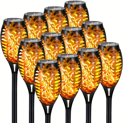 12LED Solar Flame Light Outdoor,Waterproof 12LEDs Torches Landscape Lamp For Outdoor