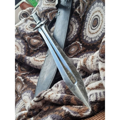 Handmade Carbon Steel Sword | Full Tang Double Edge Sword | Survival Outdoor Gift For Him | Unique Sword Hunter New