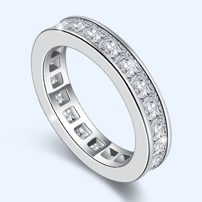 Real Natural Moissanite Ring for Women 925 Fine Jewelry 18K Gold with Box