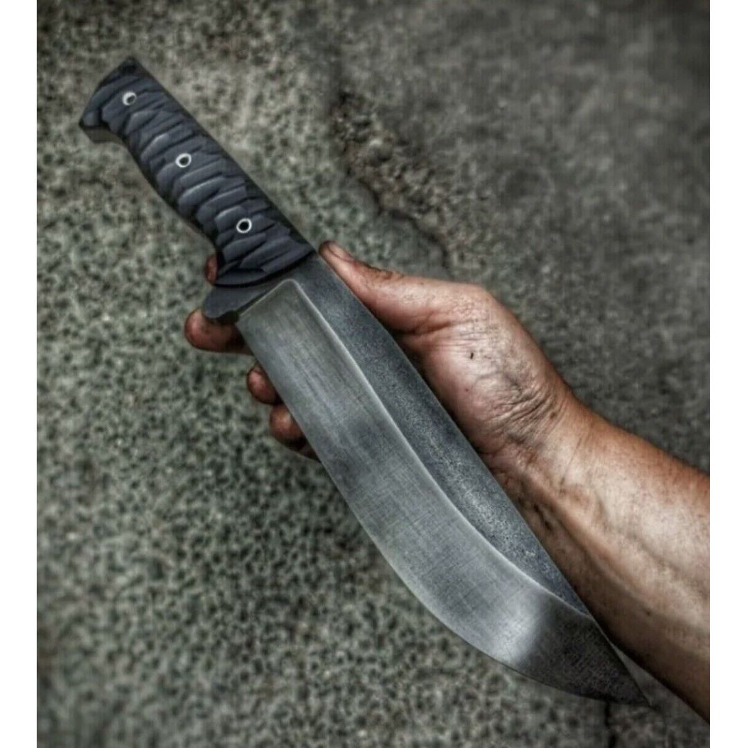 Handmade Bowie Knife | Fixed Blade Knife | Carbon Steel Survival Knife | Outdoor Camping Knife | Bowie Gift For Him