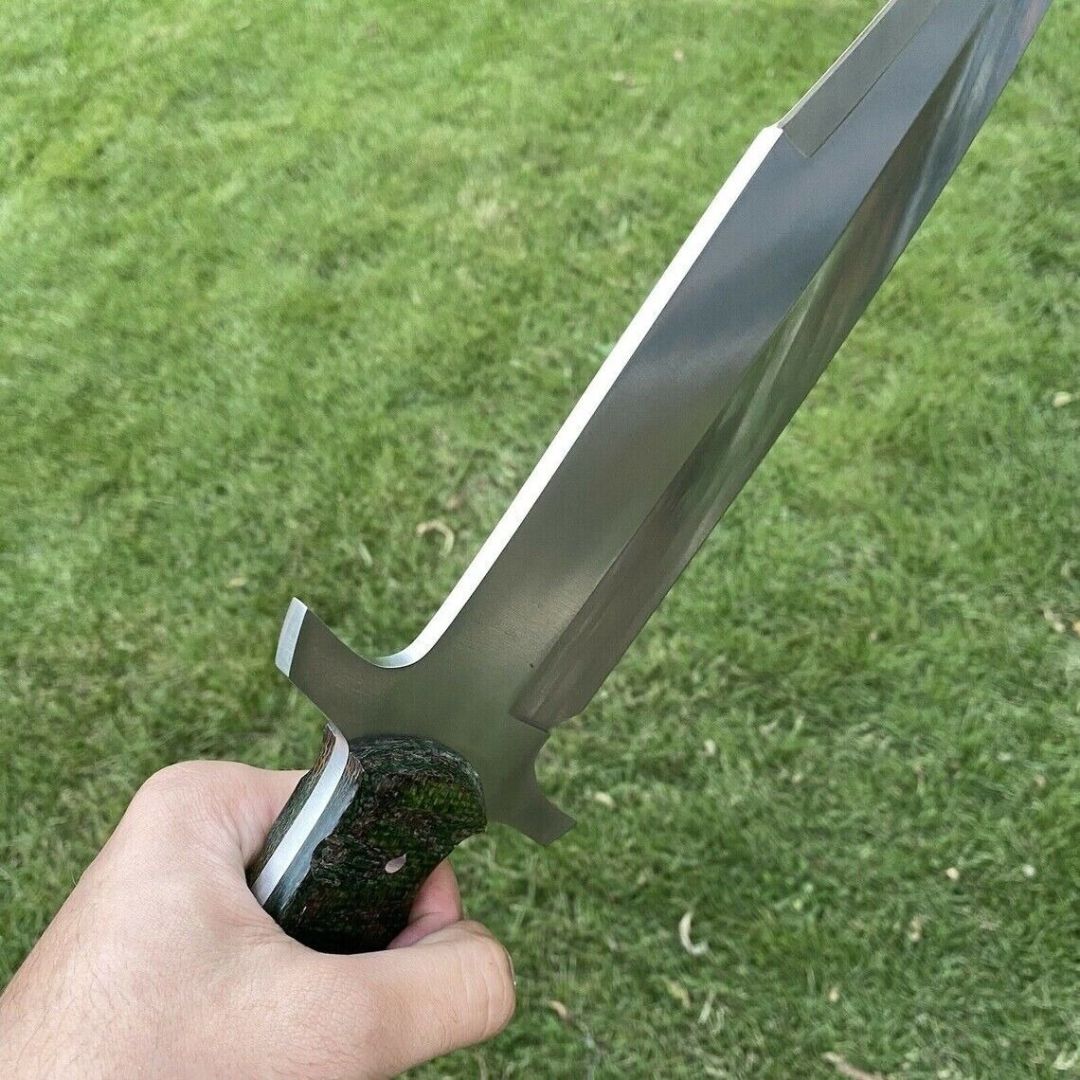 Custom Handmade Bowie Knife Full Tang Bowie Survival Outdoor Hunting Knife Camping Bowie Knife Gift For Him Special (6).jpg