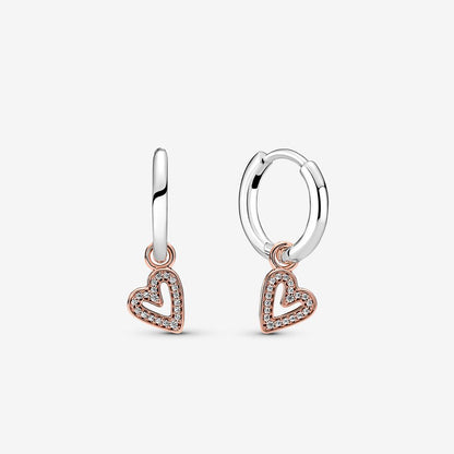 mbAIOriginal925SterlingSilverEarringsplatadeleySparklingLoveHeartEarStudsEarringsforW