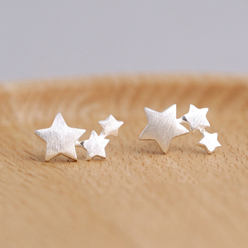925 Sterling Silver Star Stud Earrings for Women - Elegant Wedding Jewelry 2018 | Pendientes Mujer Moda - Brincos EH907