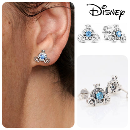 zQBuReal925SterlingSilverDisneyMickeyMouseEarringsStarEarringsforWomensWeddingandEnga