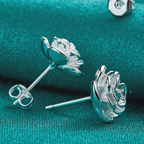 925 Sterling Silver Rose Stud Earrings for Women - Fashion Wedding & Engagement Jewelry by DOTEFFIL