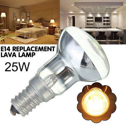 E14 R39 25W Replacement Lava Lamp Spotlight Bulbs - Clear Incandescent Screw-In Reflector