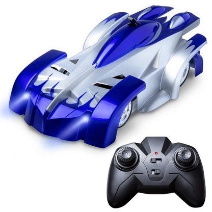 Remote Control Wall Climbing Car with LED Lights Blue