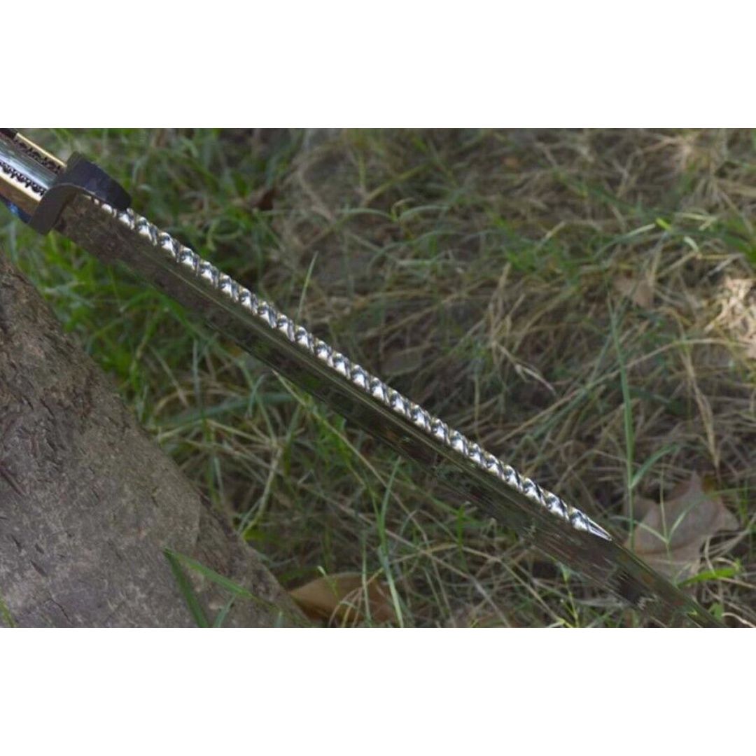 Extra Large Hunting Bowie Knife Custom Handmade Bowie Survival Knife D2 Steel Special Edition Bowie Knife Gift Unique (1).jpg