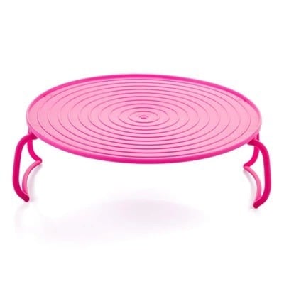 Microwave Oven Steamer Storage Rack pink