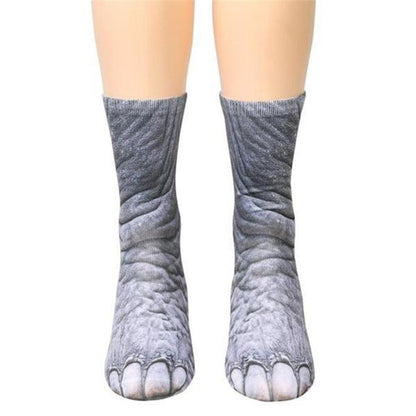 Realistic Comfy Animal Paws Socks, Polyester Material, Machine Washable, One Size Fits Most7