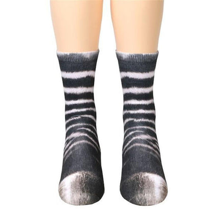 Realistic Comfy Animal Paws Socks, Polyester Material, Machine Washable, One Size Fits Most8