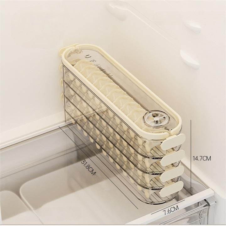 Fridge Storage Boxes With Lids 4 layer clear