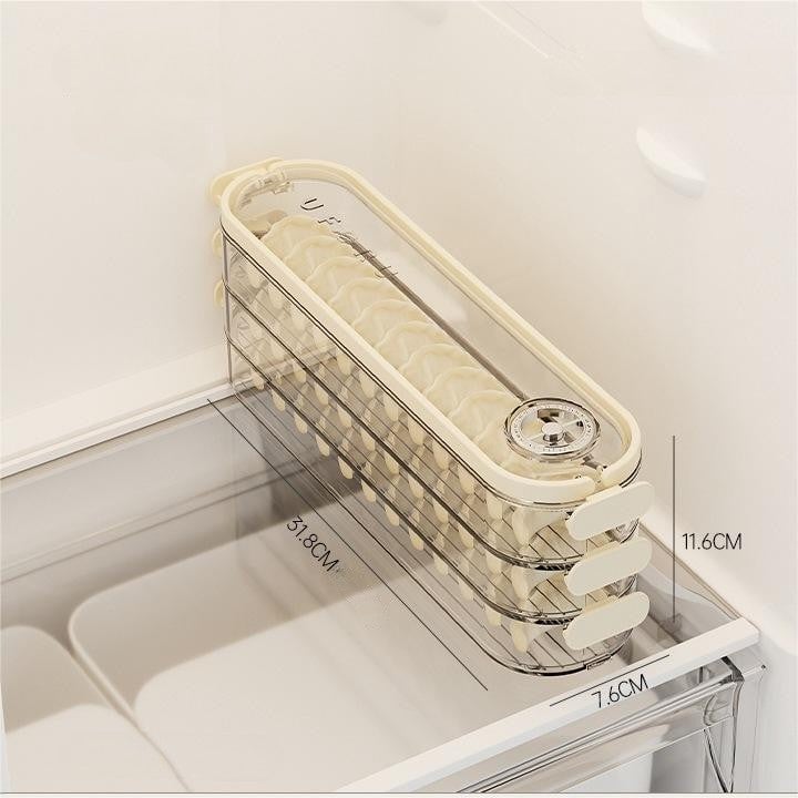 Fridge Storage Boxes With Lids 3 layer clear