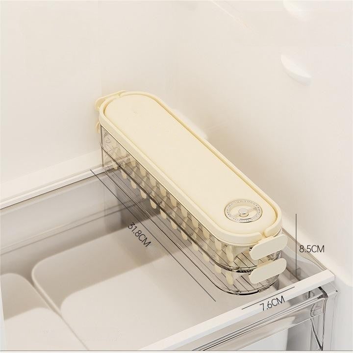 Fridge Storage Boxes With Lids 2 Layer white