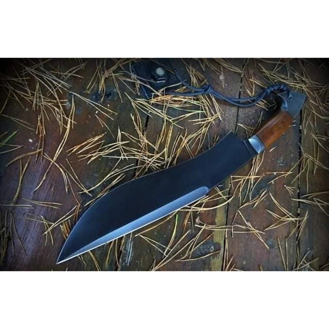 Powder Coated Carbon Steel Fixed Blade Bowie Knife Custom Handmade Leather Handle Knife Special Hunt
