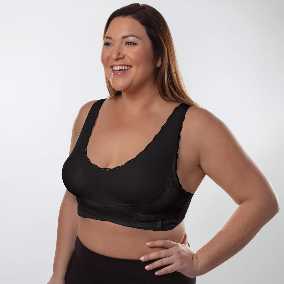Model showcasing smooth sleek look with the lift bra
