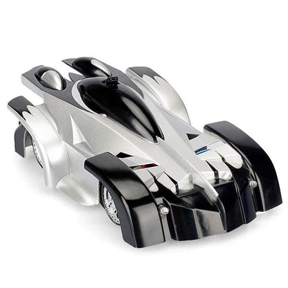 USB Rechargeable Remote Control Wall Climbing Car with LED Lights Black 3