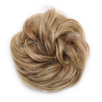 Chic Rose Bun Hair Scrunchie - Quick Styling, Durable Synthetic, Easy Maintenance, Ideal for Daily Wear Honey blonde
