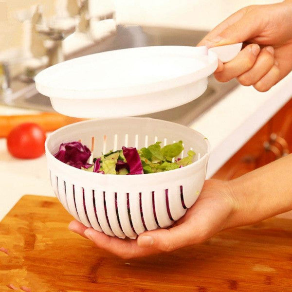 MultiFunctional Salad Cutter Bowl by The Cutter Bowl  Quick Veggie Chopping Manual and Safe for A