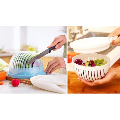 MultiFunctional Salad Cutter Bowl by The Cutter Bowl  Quick Veggie Chopping Manual and Safe for A