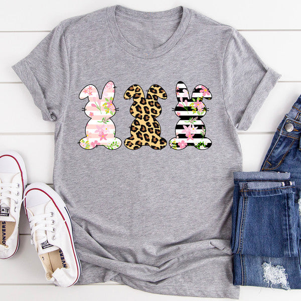 Floral Easter Bunnies Tee