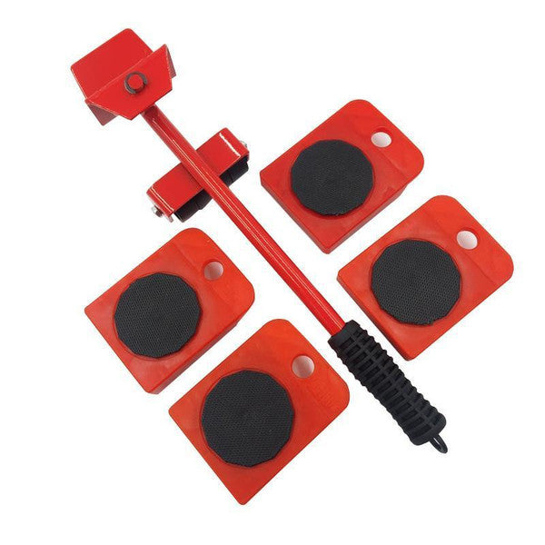 Heavy Duty Furniture Lifter with 4 Movable Wheels  HighQuality ABS Plastic  Steel Red Eliminate