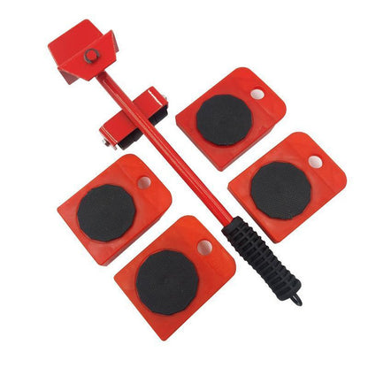 Heavy Duty Furniture Lifter with 4 Movable Wheels  HighQuality ABS Plastic  Steel Red Eliminate