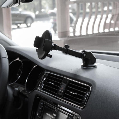 Secure and Versatile Car Phone Retractable Mount Holder - 360 degree Rotation, Telescopic, Easy-to-Install, Black 1