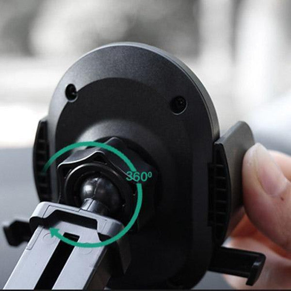 Secure and Versatile Car Phone Retractable Mount Holder - 360 degree Rotation, Telescopic, Easy-to-Install, Black 4