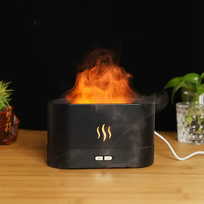 HumidiFire Aromatherapy Flam Ultrasonic Diffuser, Transform Your Space with Soothing Scents