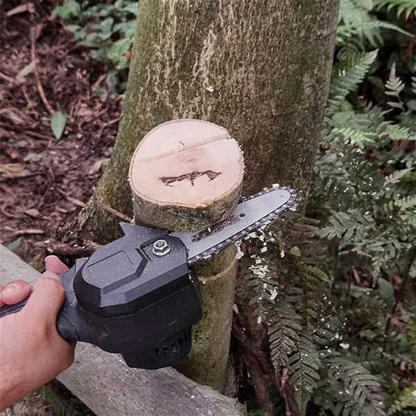 Compact Power - Rechargeable Handheld Mini Battery Powered Chainsaw – Lightweight with Anti-Slip Handle 3