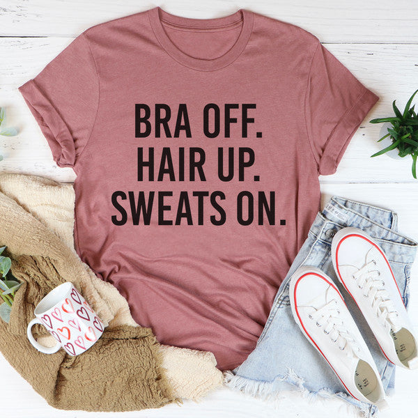 Bra Off Hair Up Sweats On Tee ...jpg