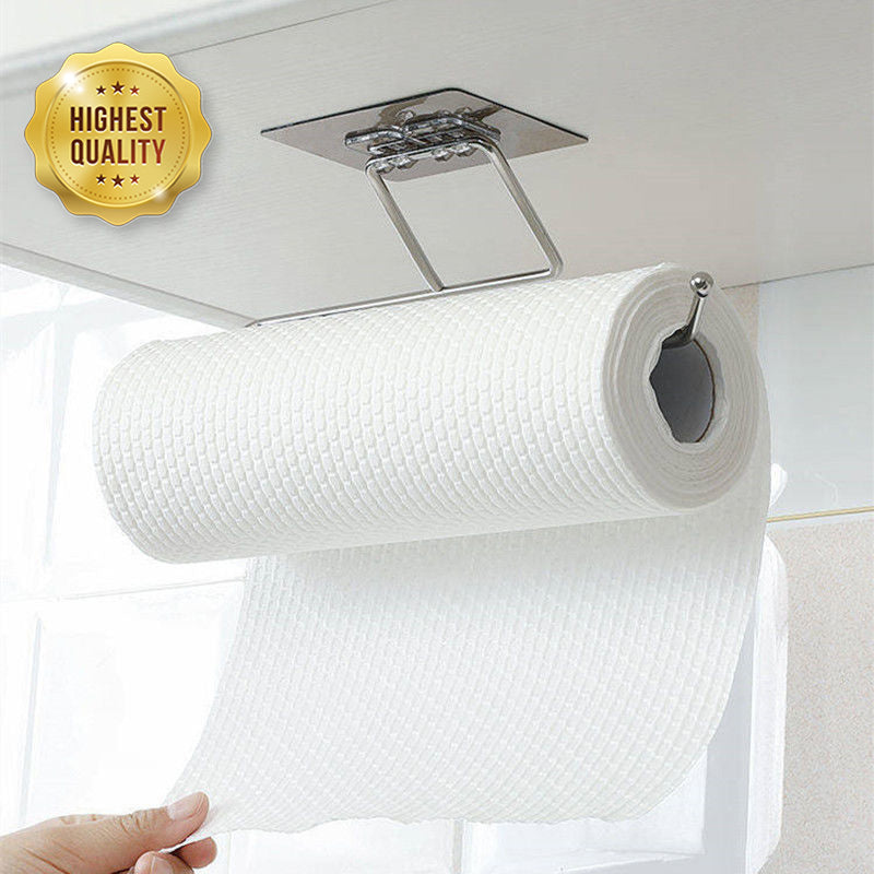 1/2pcs Kitchen Toilet Paper Holder Tissue Holder Hanging Bathroom Toilet Paper Holder Roll Paper Holder Towel Rack