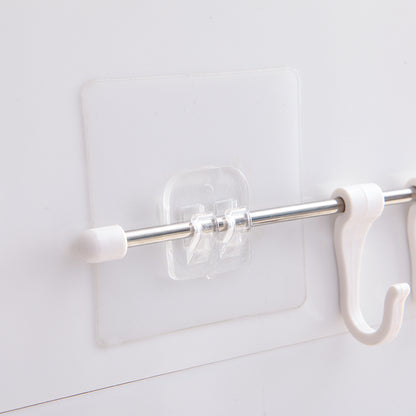 20/1pcs Transparent Self Adhesive Hooks Hanging Holder Shelf Hook for Kitchen Bathroom Wall Storage Rack Fixing Stickers
