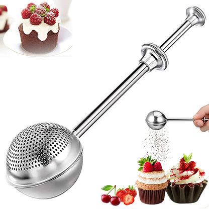 Kitchen Stainless Steel Flour Sieve Shaker Sugar Sifter Cocoa Duster Baker Kitchen Gadget Cake Dessert DIY Baking Powder