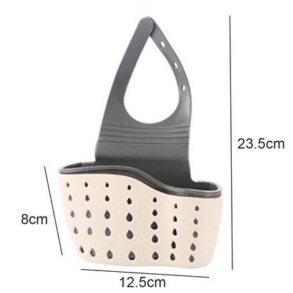 z5pWKitchenStorageDrainBasketSoapSpongeHolderKitchenSinkHolderAdjustableSpongeShelfHang