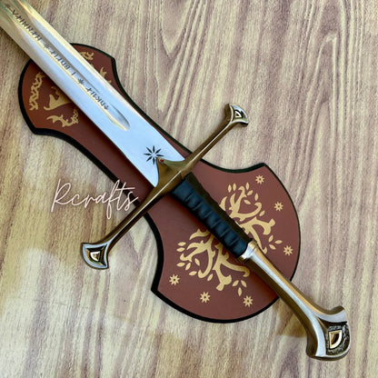 Andurilswordofstriderwithfreescabbardlordoftheringskingaragornranger swordlotrgifts