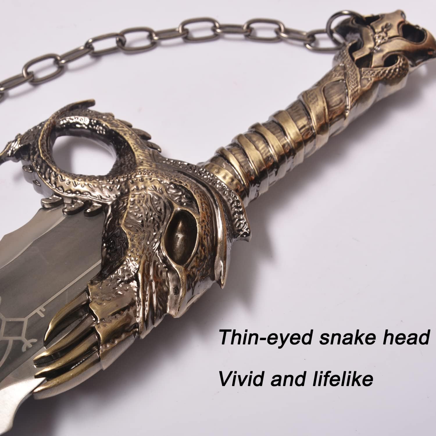 Godofwarcosplaypropweaponkratos chaosblademadeofmetalonesetoftwo badesofchaoswith