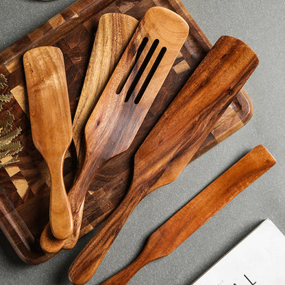 BzuR17piecessetteaktablewarespoonColanderspoonSpecialnanosoupskimmingCookingspoonWood