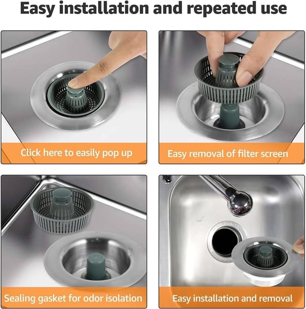 2024 New Upgraded Sink Bounce Core Drain Strainer 6