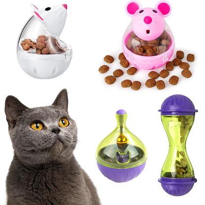 Interactive Cat Food Toy: Tumbler Ball Feeder for Cats - Leak-Proof & Fun Treat Dispenser