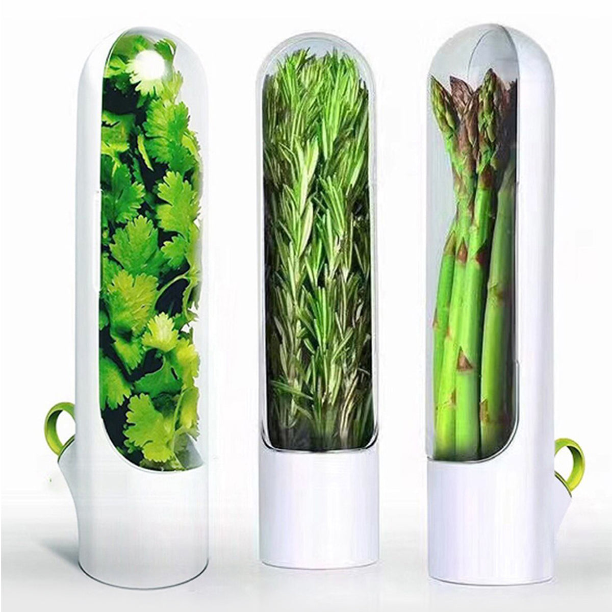 Herb Saver Storage Container Fresh Herb Keeper Vanilla Vegetables Fresh Preservation Bottle for Refrigerator Kitchen