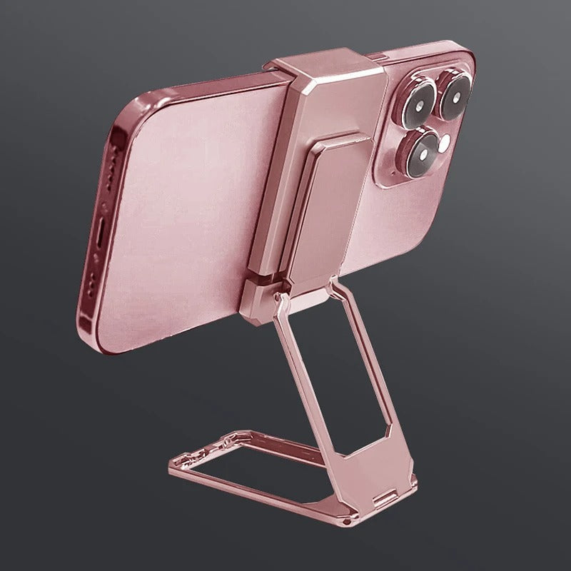 New Upgraded Back Clip Type 360 degree Folding Bracket  Pink