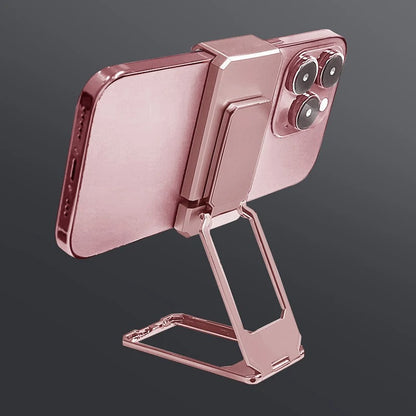 New Upgraded Back Clip Type 360 degree Folding Bracket  Pink