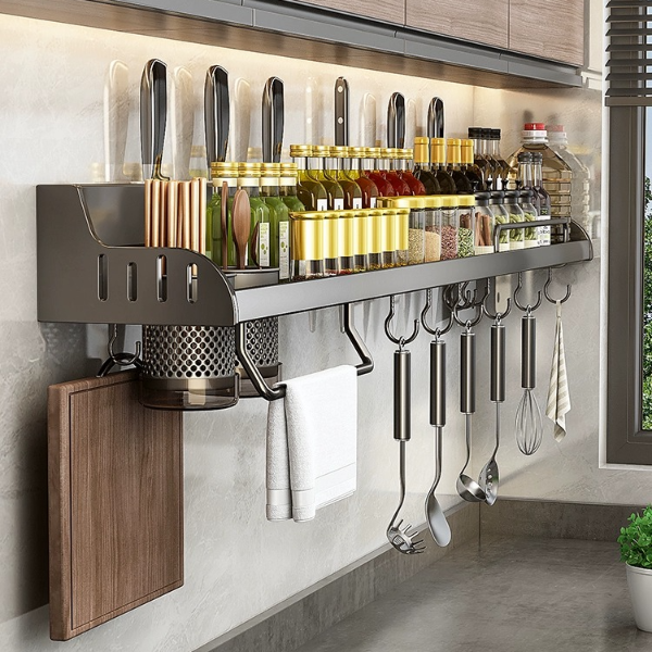 Kitchen Spice Storage Knives Holder Knife Stand Spice Rack Organizer Knives Holder Spoon and Chopsticks Rest Hanging